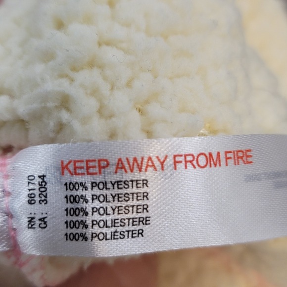 Out From Under Scarlet Fleece Zip Up Hoodie Size S Sherpa Oversized Cream Pink - Picture 5 of 11